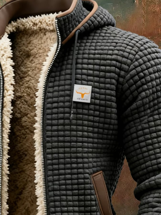Sylasor | Warme fleece hoodiejack voor heren – zachte thermische bovenkleding met capuchon