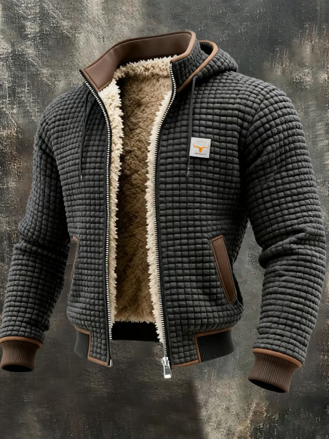 Sylasor | Warme fleece hoodiejack voor heren – zachte thermische bovenkleding met capuchon