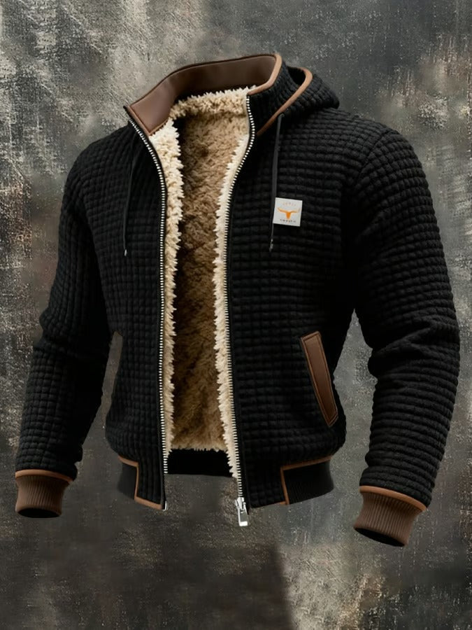 Sylasor | Warme fleece hoodiejack voor heren – zachte thermische bovenkleding met capuchon