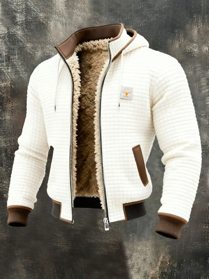 Sylasor | Warme fleece hoodiejack voor heren – zachte thermische bovenkleding met capuchon