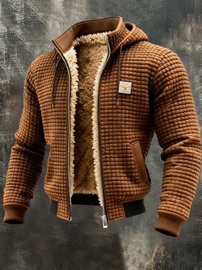 Sylasor | Warme fleece hoodiejack voor heren – zachte thermische bovenkleding met capuchon