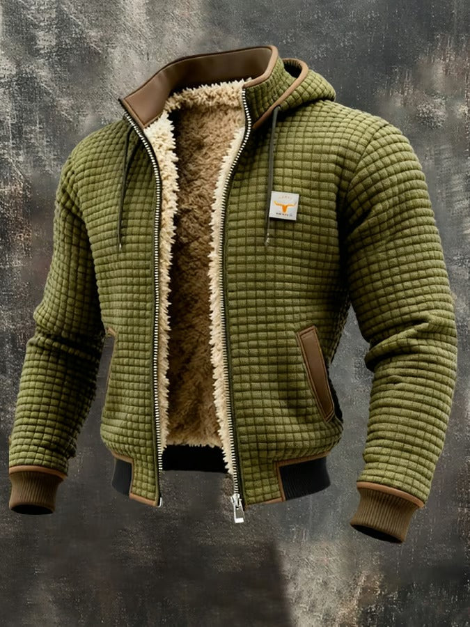 Sylasor | Warme fleece hoodiejack voor heren – zachte thermische bovenkleding met capuchon