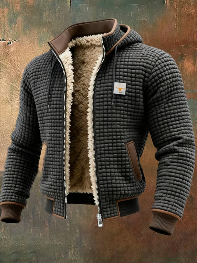 Sylasor | Warme fleece hoodiejack voor heren – zachte thermische bovenkleding met capuchon