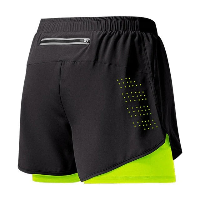 Arvexor | Heren Performance Dubbele Laag Shorts – Sportieve Shorts met Veilige Zak