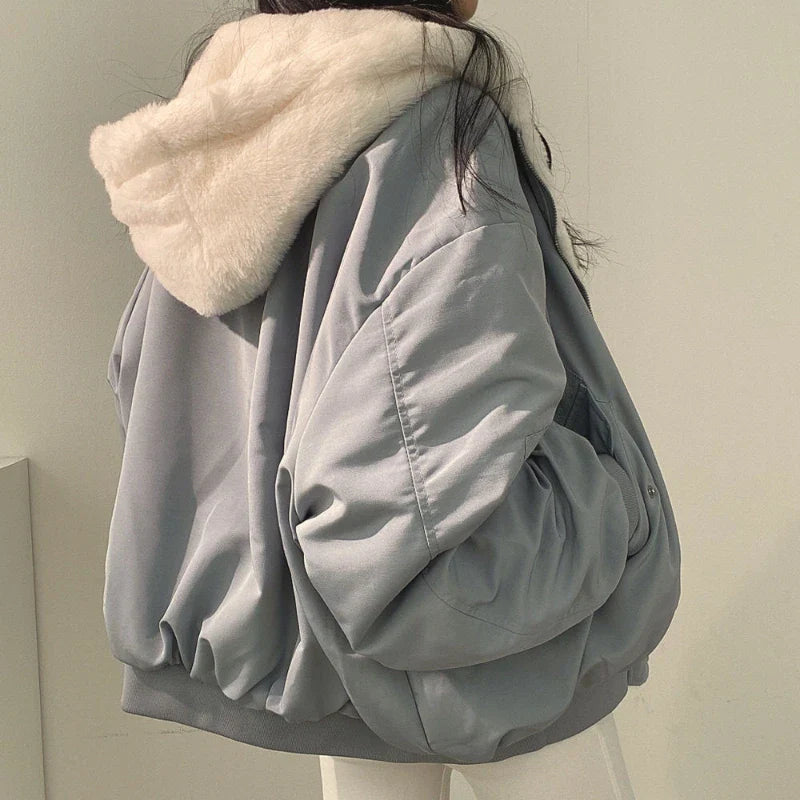 Madelyn | Oversized jas met pluche voering en capuchon
