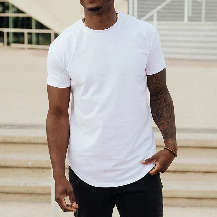 Kaelen | Slim Fit Heren-T-shirt - Comfortabel Katoenen T-shirt voor Vrijetijdskleding