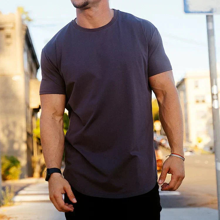 Kaelen | Slim Fit Heren-T-shirt - Comfortabel Katoenen T-shirt voor Vrijetijdskleding