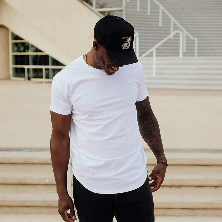 Kaelen | Slim Fit Heren-T-shirt - Comfortabel Katoenen T-shirt voor Vrijetijdskleding