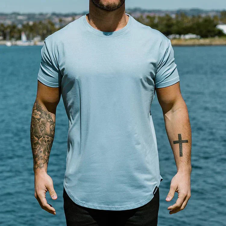 Kaelen | Slim Fit Heren-T-shirt - Comfortabel Katoenen T-shirt voor Vrijetijdskleding