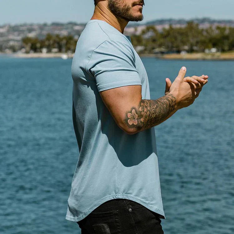 Kaelen | Slim Fit Heren-T-shirt - Comfortabel Katoenen T-shirt voor Vrijetijdskleding