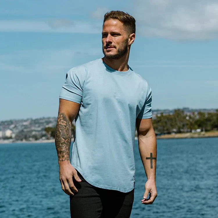 Kaelen | Slim Fit Heren-T-shirt - Comfortabel Katoenen T-shirt voor Vrijetijdskleding