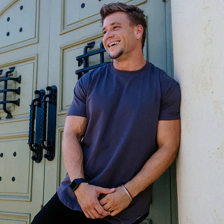 Kaelen | Slim Fit Heren-T-shirt - Comfortabel Katoenen T-shirt voor Vrijetijdskleding