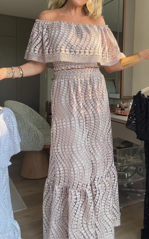 Raquel | Casual Off-shoulder uitgesneden tweedelige set