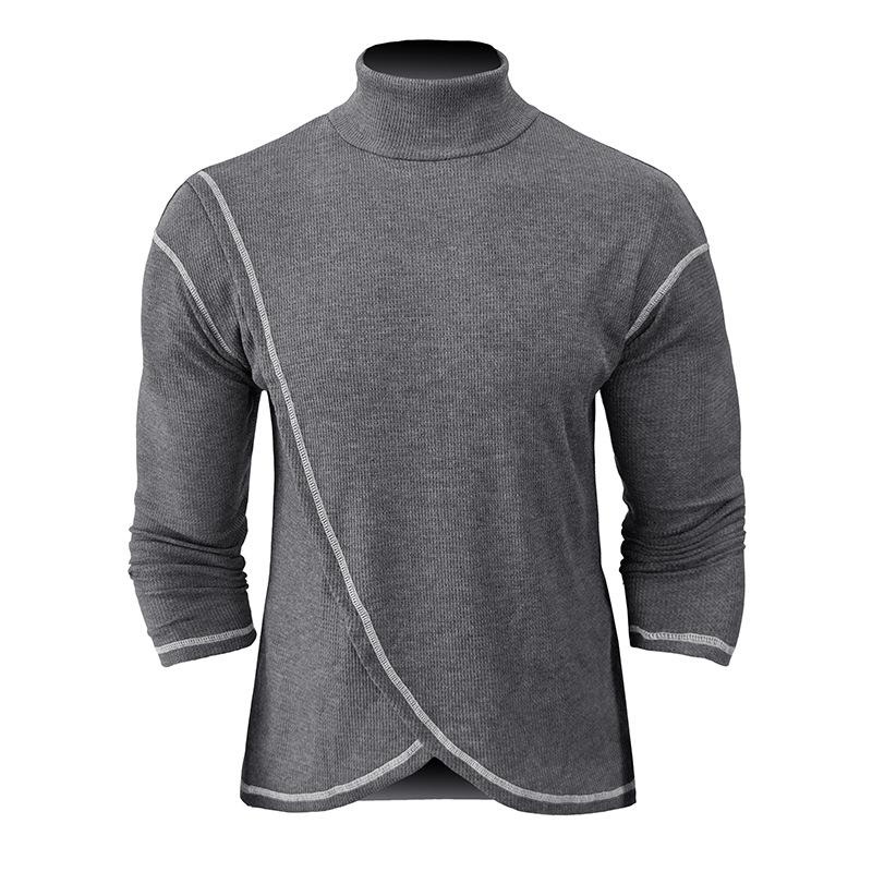 Aelwyn | Strakke coltrui voor heren – Stretchshirt met lange mouwen voor een casual en nette look