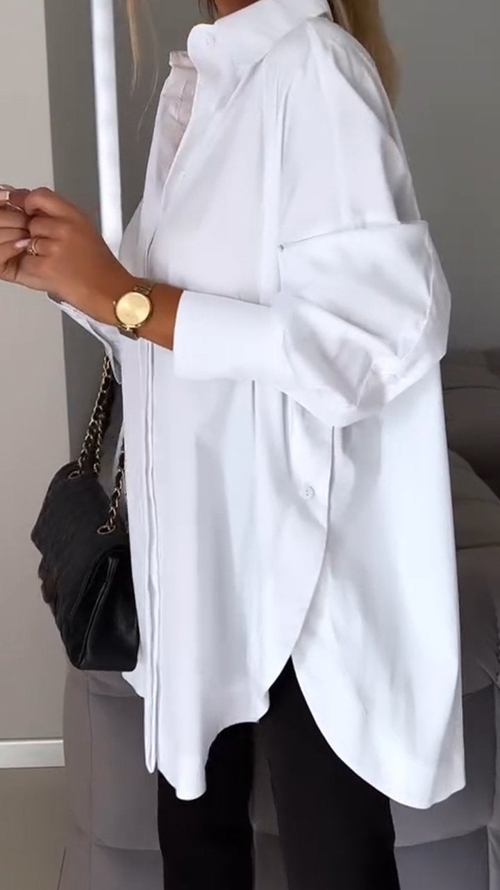 Sarielle | Dames overhemd met revers en knoopsluiting – Elegante blouse
