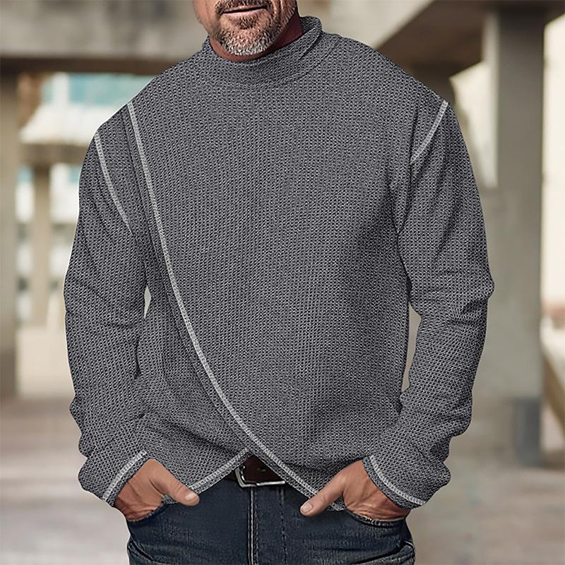 Aelwyn | Strakke coltrui voor heren – Stretchshirt met lange mouwen voor een casual en nette look