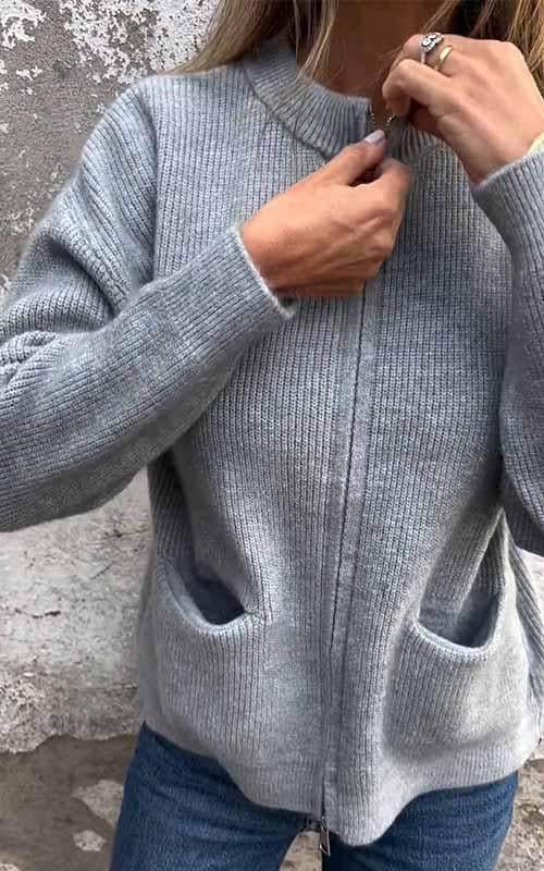 Junessa | Ademend mesh jack met ritssluiting – Licht sport- en alledaags jack voor dames