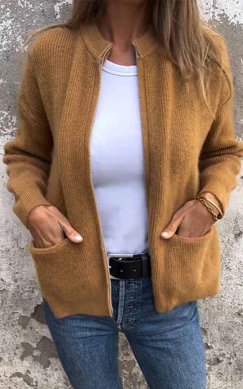 Junessa | Ademend mesh jack met ritssluiting – Licht sport- en alledaags jack voor dames