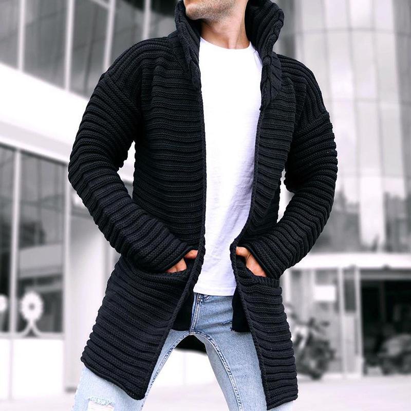 Solric | Heren mid-lengte gebreid vest – opstaande kraag, casual laagjes-trui