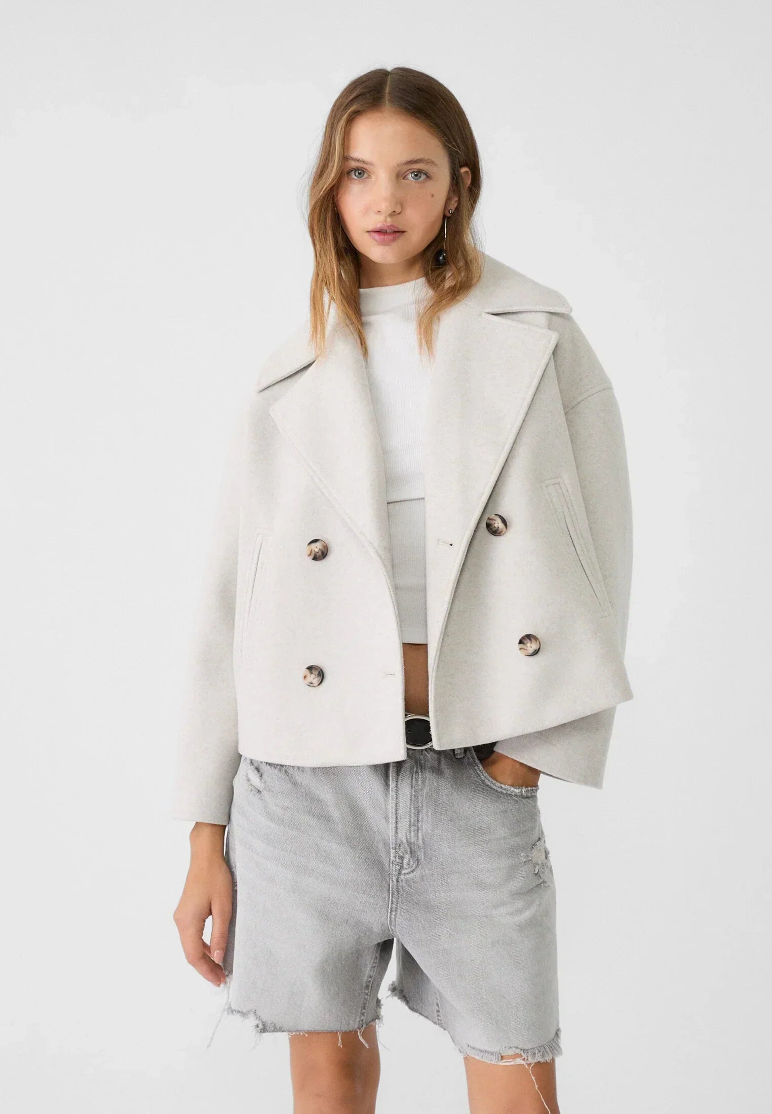 Serelle | Korte damesjas met dubbele knoopsluiting – Stijlvolle casual bovenkleding, klassiek ontwerp