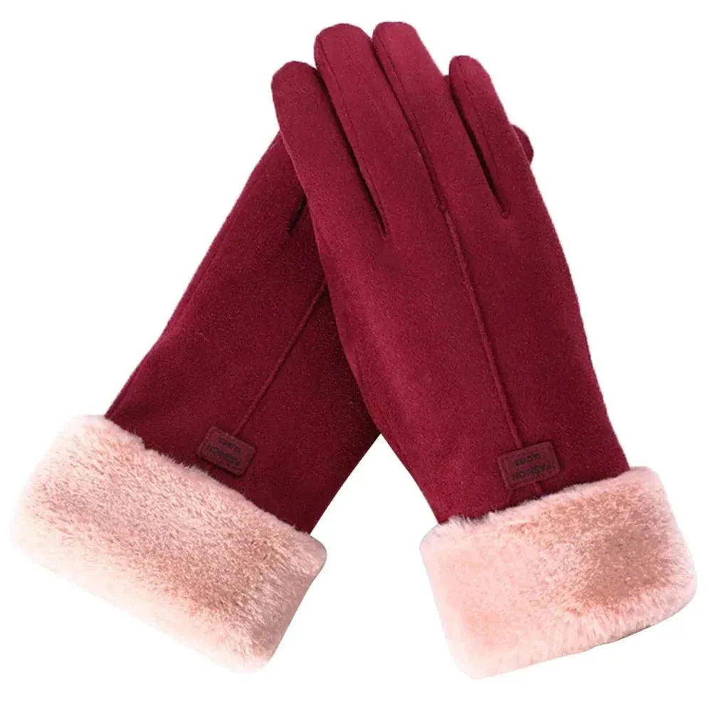 VelvetTouch | Elegante dameshandschoenen met bontvoering – warm, water- en windbestendig