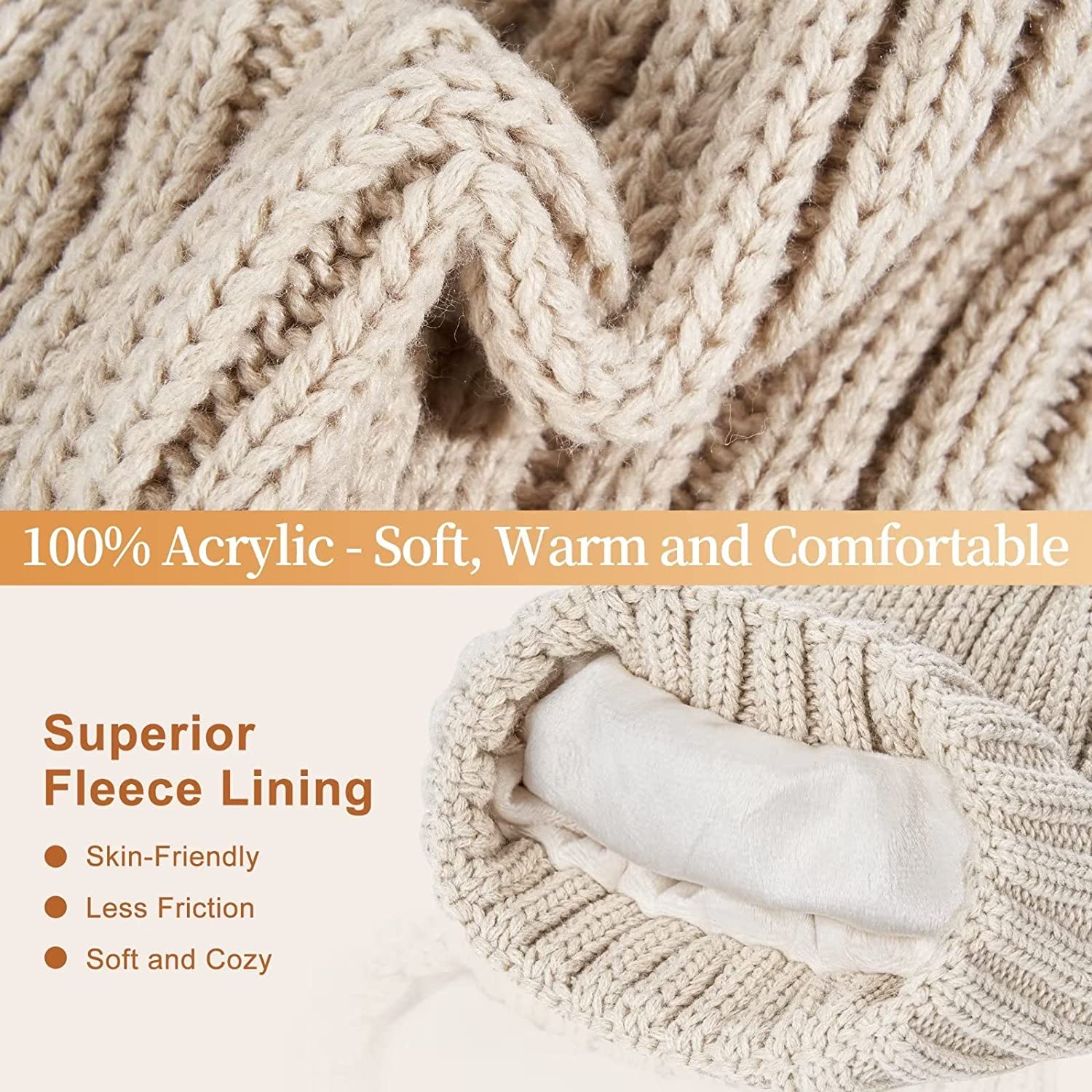 SnugSet | Winterbreiset voor dames – muts, lange sjaal en touchscreenhandschoenen