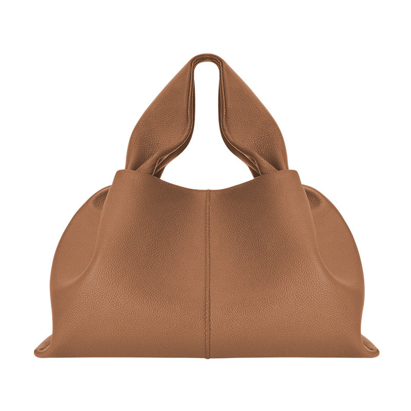 Solvia | Vintage zachte leren kleine draagtas, handtas, lichtgewicht handtas voor dagelijks gebruik