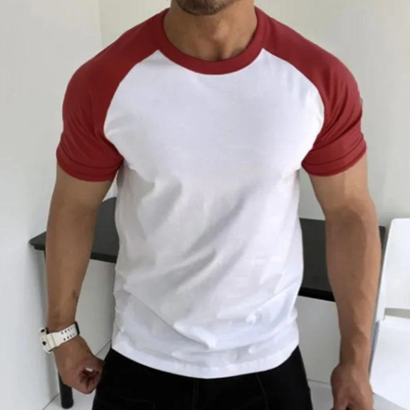 Eamon | Casual T-shirt met contrasterende kleuren en ronde hals