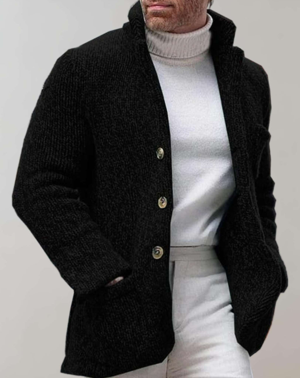 Odren | Heren trui met knopen aan de voorkant – Comfortabele trui, stijlvolle casual kleding