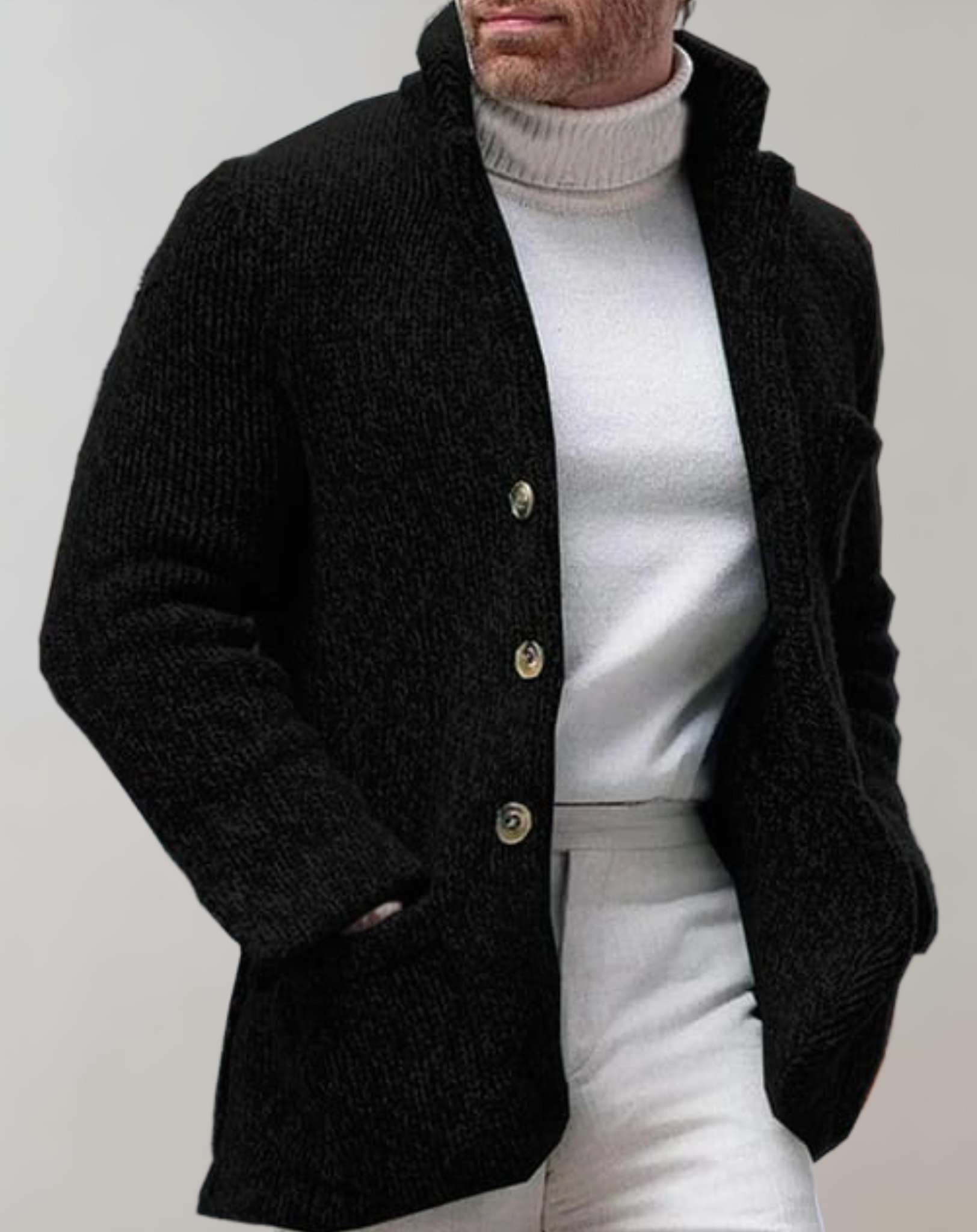 Odren | Pull homme à boutons sur le devant – Pull confortable et élégant