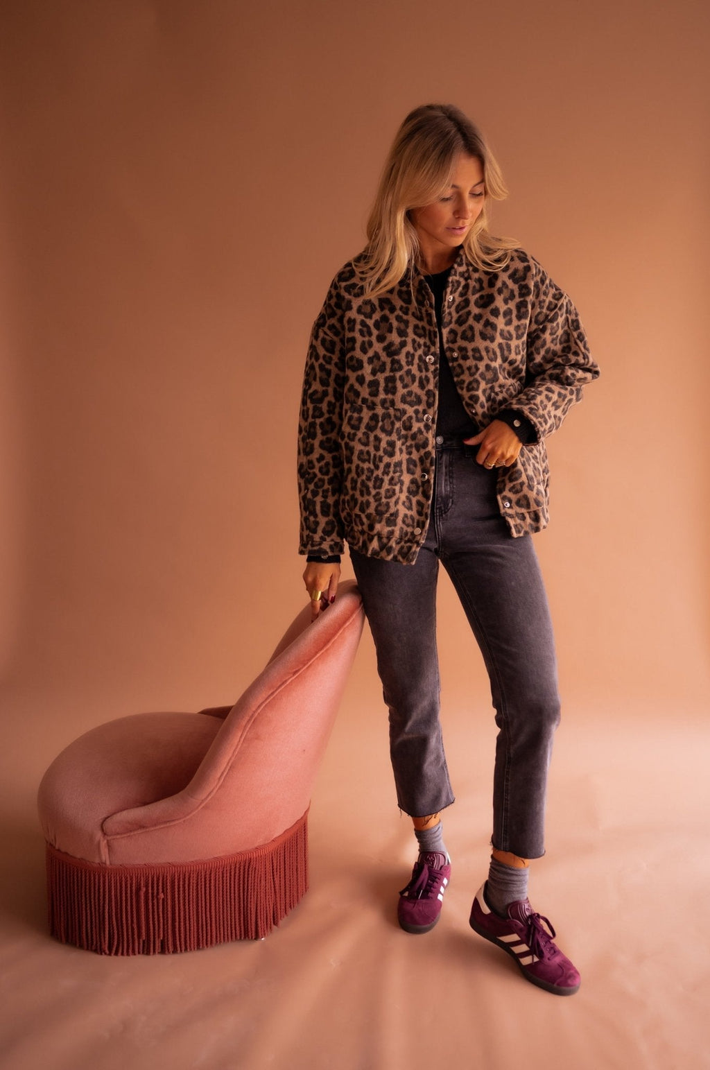 Enestra | Zacht jasje met luipaardprint voor dames – Lichtgewicht jas met patroon, casual en trendy