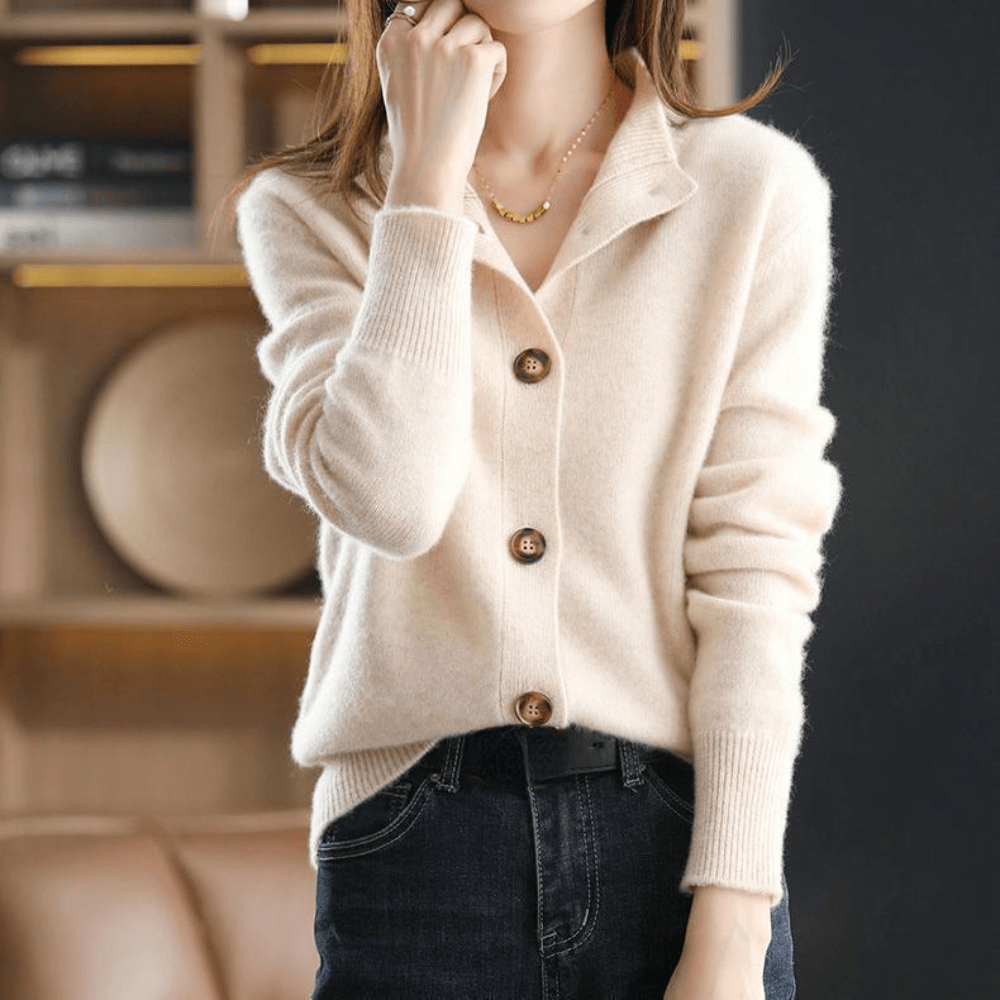 Halythra | Warme damesvest – Comfortabele gebreide trui, stijlvolle casual laagjes-top voor herfst en winter