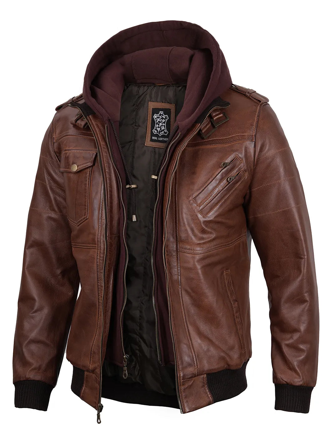 Blazic | Leren herenjas met capuchon – Casual en stijlvolle herfstjas