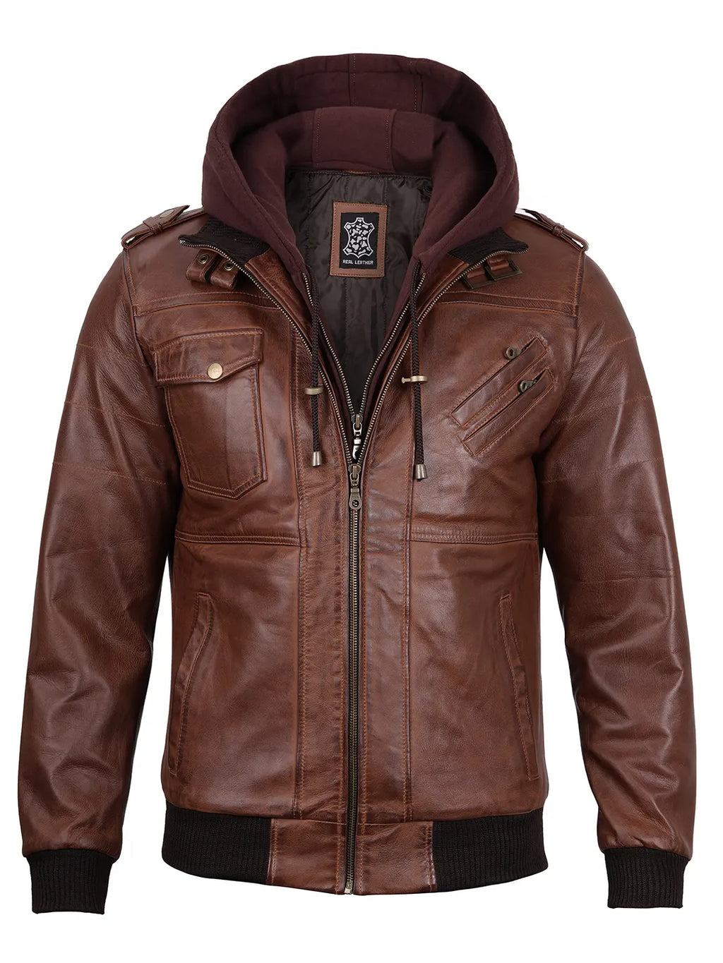 Blazic | Leren herenjas met capuchon – Casual en stijlvolle herfstjas