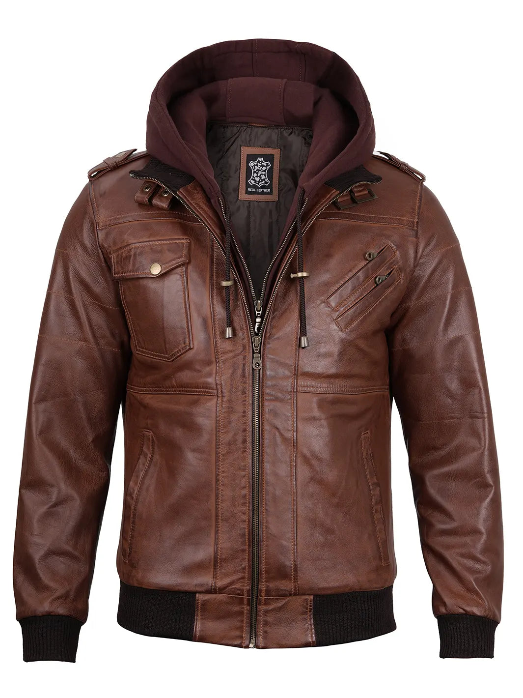 Blazic | Leren herenjas met capuchon – Casual en stijlvolle herfstjas