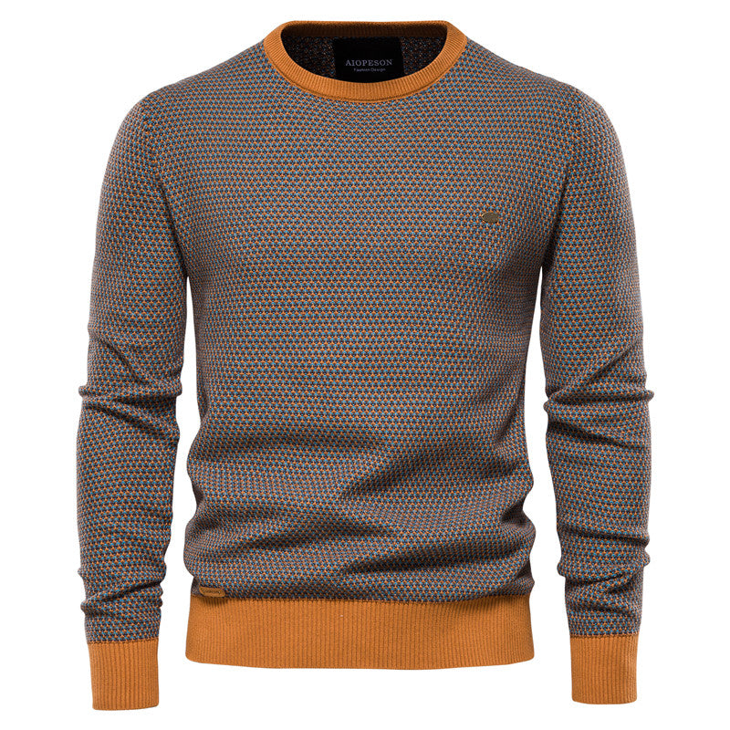 Jareth | Tweekleurige gevoerde heren trui - stijlvolle herfst/winter trui voor mannen, casual ontwerp