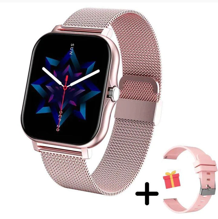 LuxeTime | Elegant Smartwatch voor vrouwen - Fitnesstracker, hartslagmonitor, stijlvol ontwerp