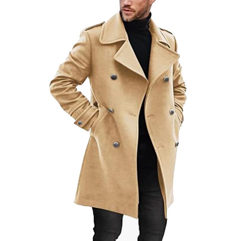 Rhyzen | Halflange double-breasted overjas – Stijlvolle casual reversjas