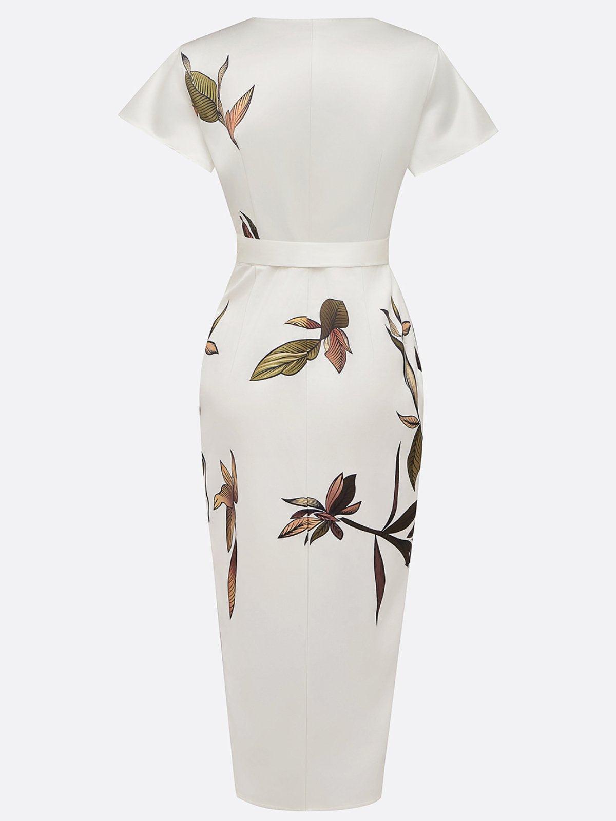 Jara | Elegante midi-wikkeljurk voor dames – Luchtige zomerjurk met V-hals