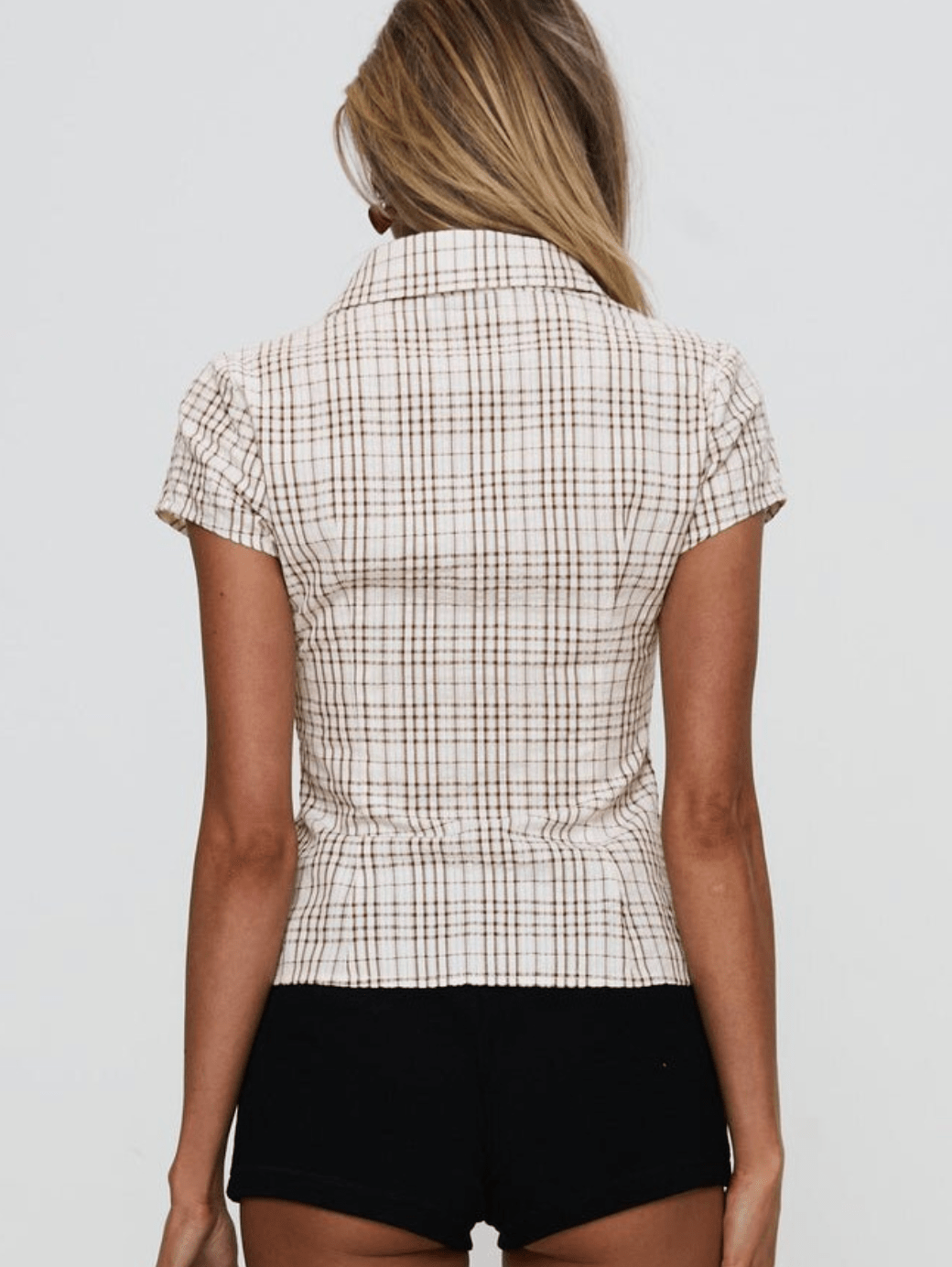 Xylvra | Dames Retro Bloom Katoen-Linnen Top – Slim Fit Korte Mouwen Blouse