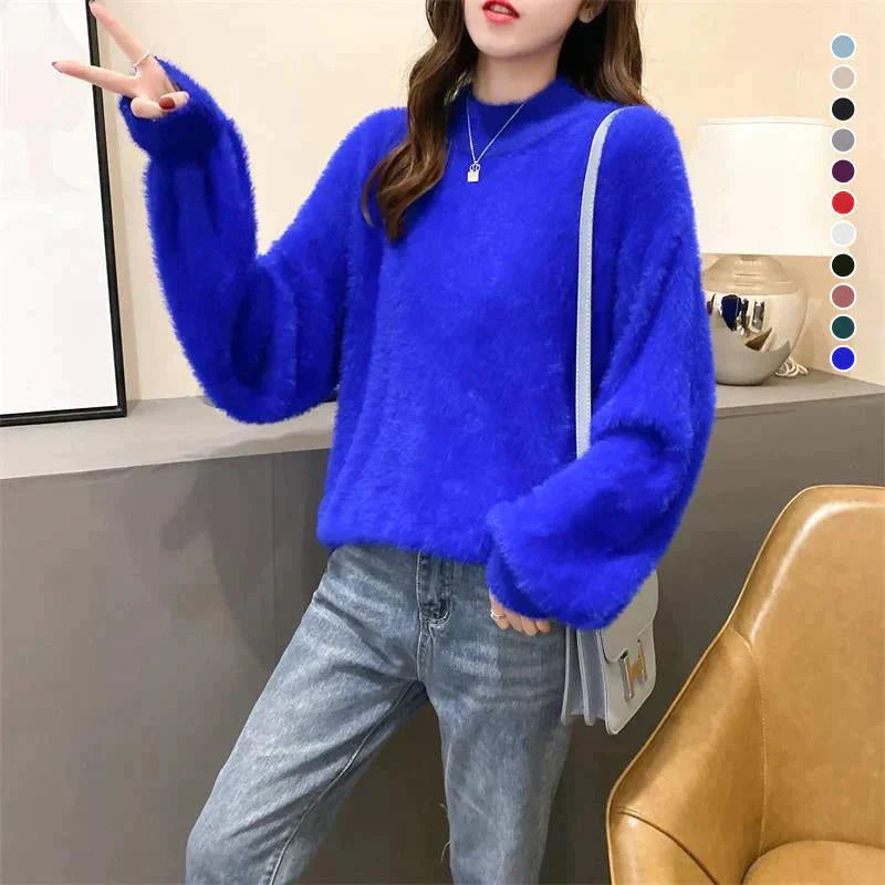 Kinvara | Dames Pluizige Gebreide Trui – Zachte, Warme, Stijlvolle Pullover voor Casual Gebruik