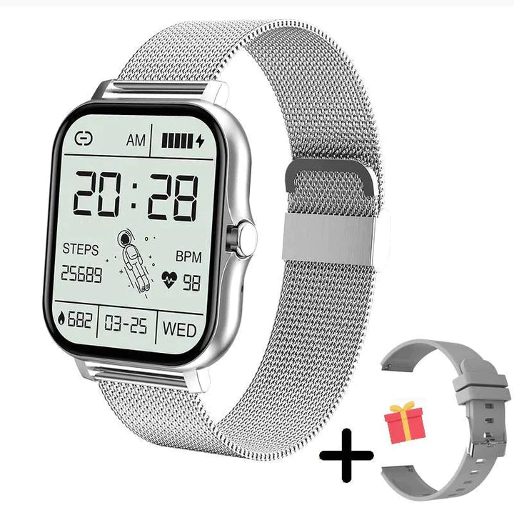 LuxeTime | Elegant Smartwatch voor vrouwen - Fitnesstracker, hartslagmonitor, stijlvol ontwerp