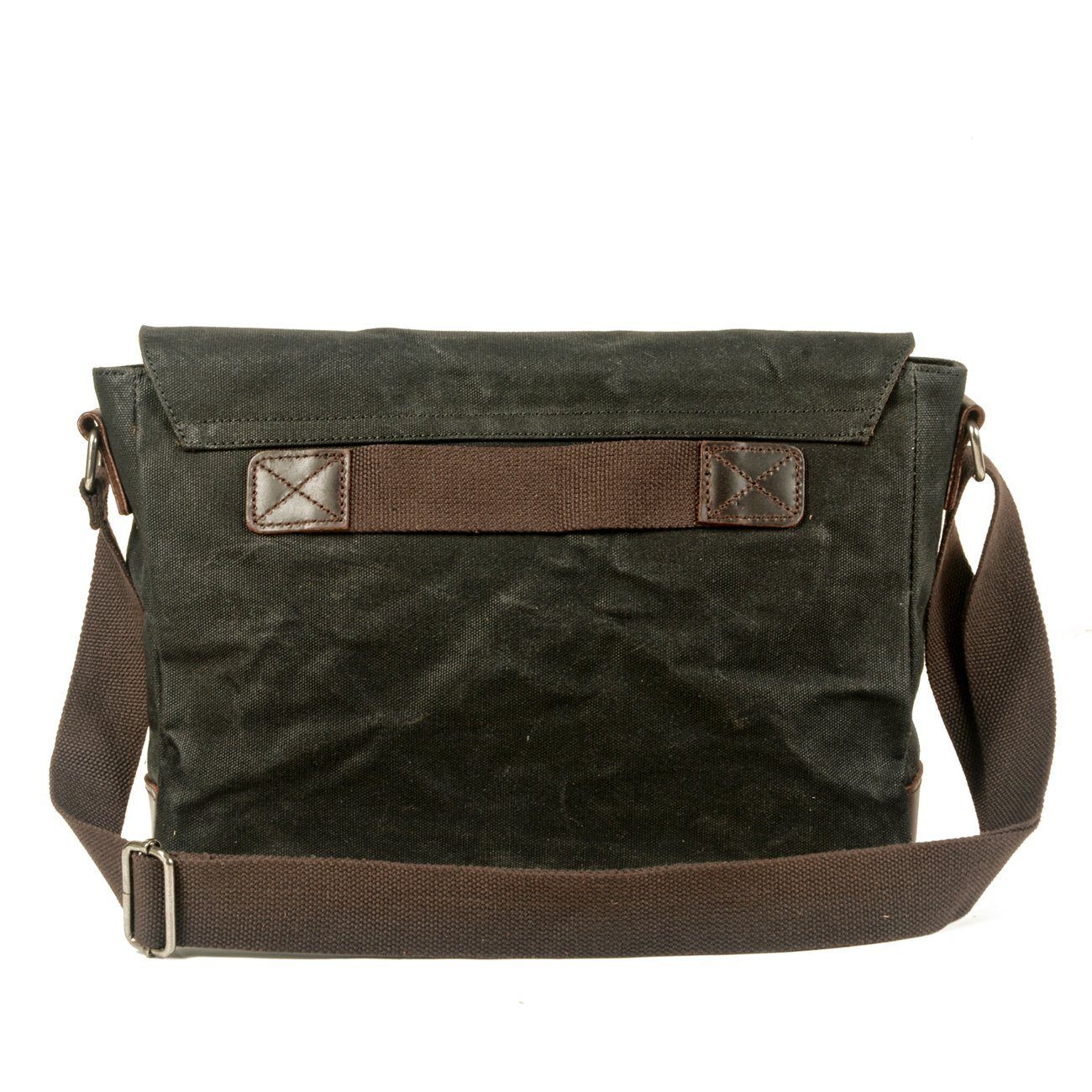 UrbanGear | Vintage Canvas Leren Heren Schoudertas - Grote Capaciteit