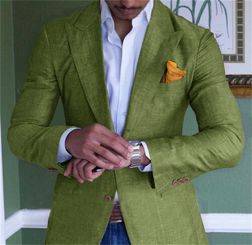 Zephan | Herenblazer van linnen - lichtgewicht ademend jack, comfortabele pasvorm, casual en formele kleding