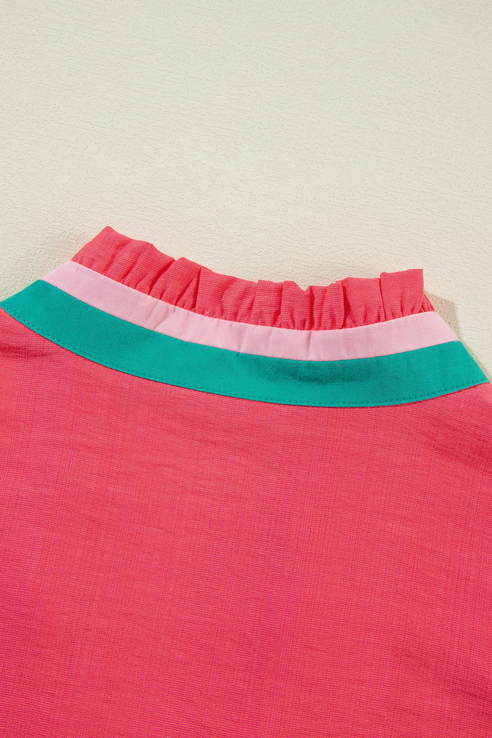 Maryanne | Kleurrijke V-hals Pofmouw Blouse