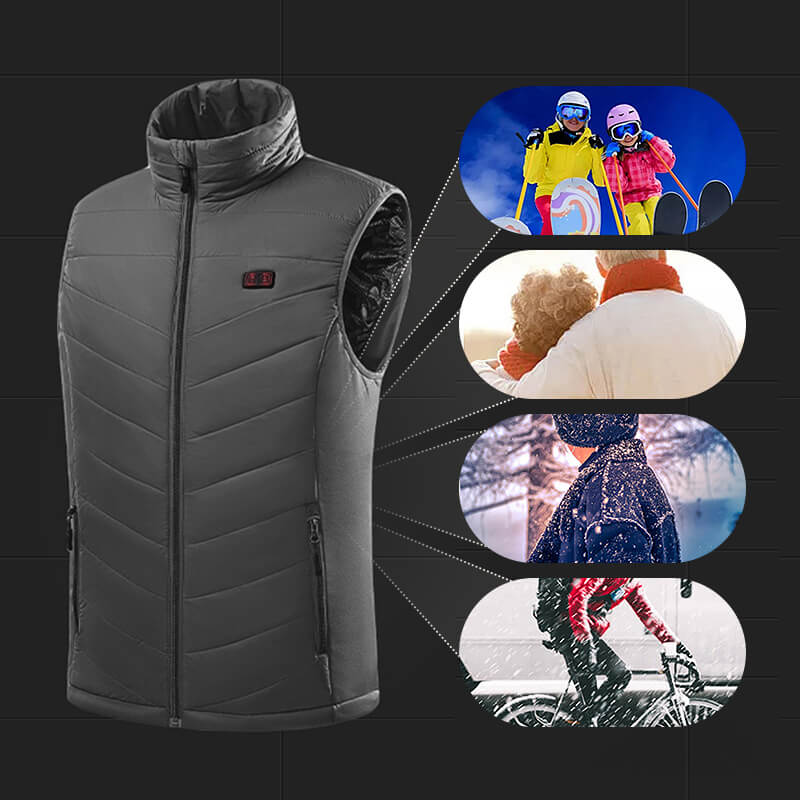 WarmTech | Graphene Verwarmd Vest - Heren mouwloze Bodywarmer, Regelbare Temperatuur, Winter Heater Jacket