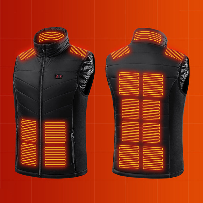 WarmTech | Gilet chauffant en graphène – Bodywarmer sans manches pour hommes, température réglable, veste chauffante d'hiver