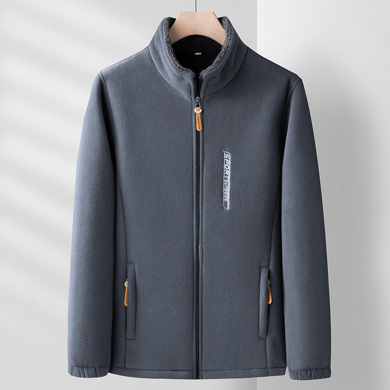 Quinty | Veste polaire réversible pour homme – Veste d'hiver chaude, doublure douce double face