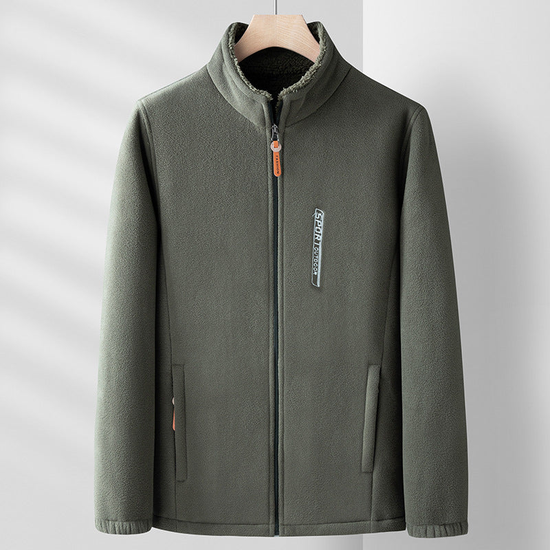 Quinty | Veste polaire réversible pour homme – Veste d'hiver chaude, doublure douce double face