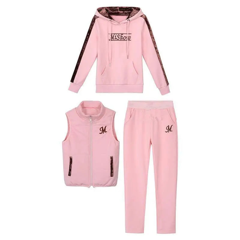 Inelle | Winter 3-delig warm pak – Hoodie, mouwloos vest & broek, comfortabel thermisch trainingspak